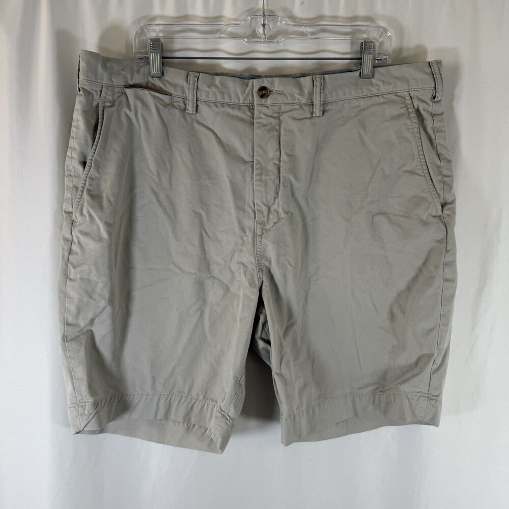 Polo Ralph Lauren Shorts Men's 40 Khaki Chino Stretch Classic Fit Cotton Blend
